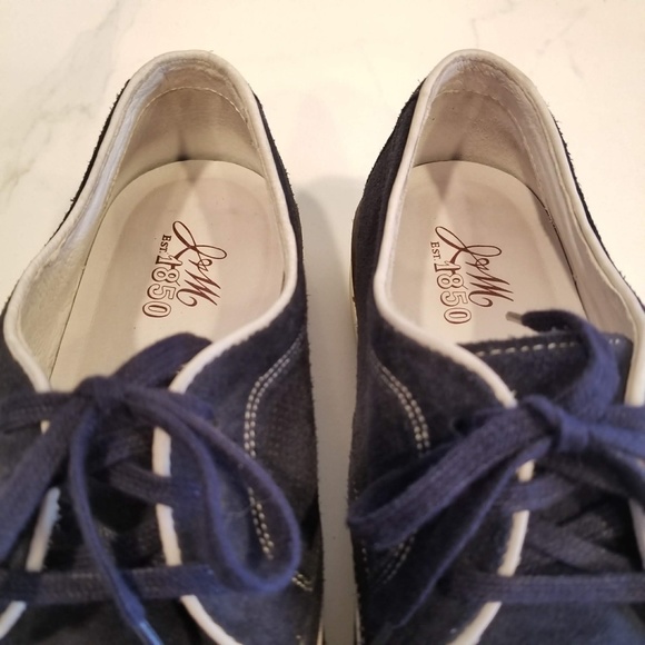 JOHNSTON & MURPHY Blue Suede Oxfords Leather Sneakers Men\'s Casual Shoes main image 5